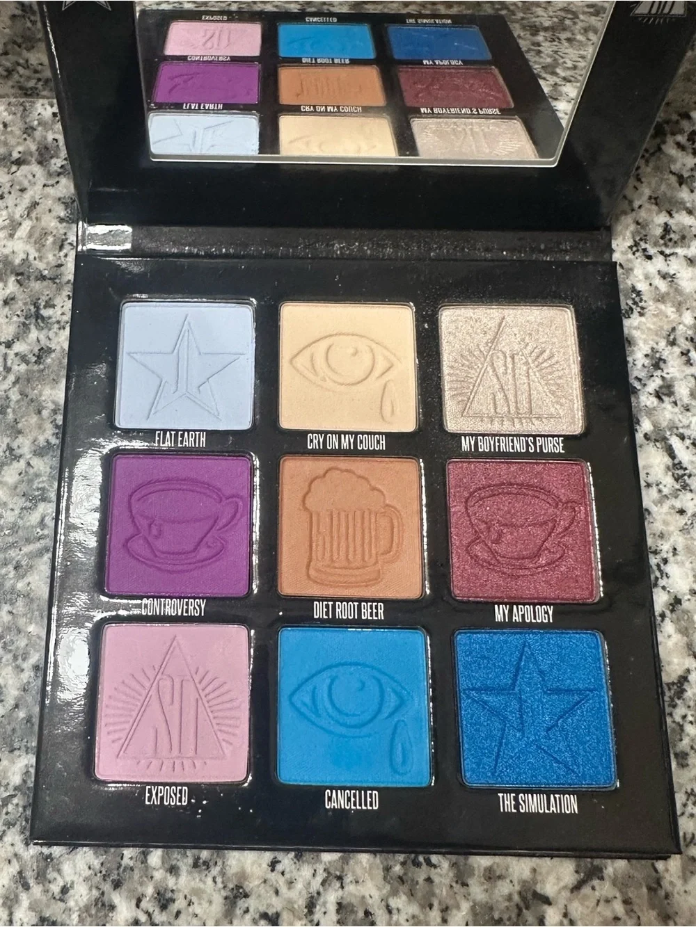 Jeffree Star Mini Controversy Eyeshadow Palette — Opened, never used.
